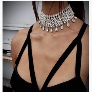 Stunning Silver Choker Necklace
